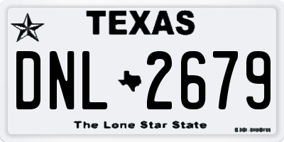 TX license plate DNL2679