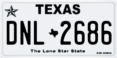 TX license plate DNL2686
