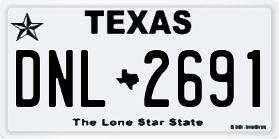 TX license plate DNL2691