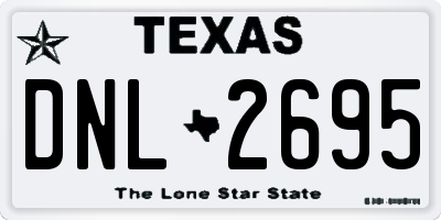 TX license plate DNL2695
