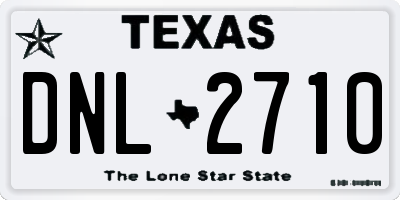 TX license plate DNL2710