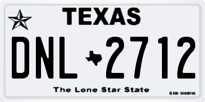 TX license plate DNL2712