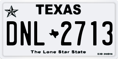 TX license plate DNL2713