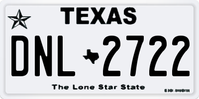TX license plate DNL2722