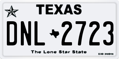 TX license plate DNL2723