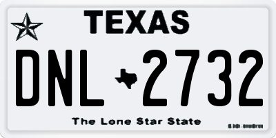 TX license plate DNL2732