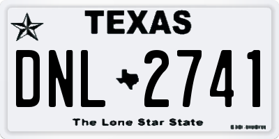 TX license plate DNL2741