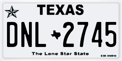 TX license plate DNL2745