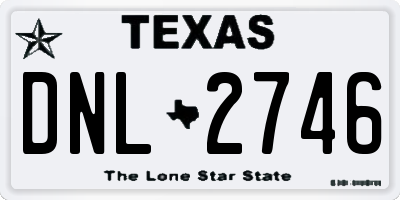 TX license plate DNL2746