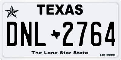 TX license plate DNL2764