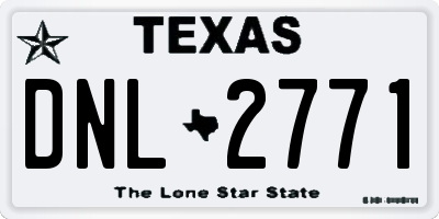 TX license plate DNL2771