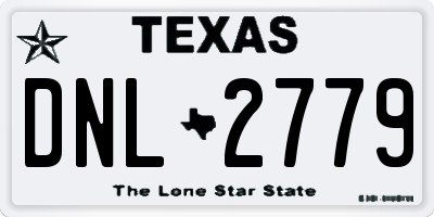 TX license plate DNL2779