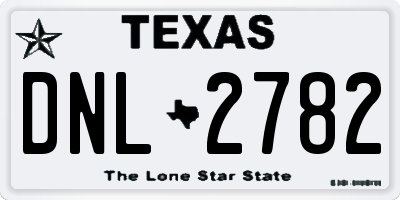 TX license plate DNL2782