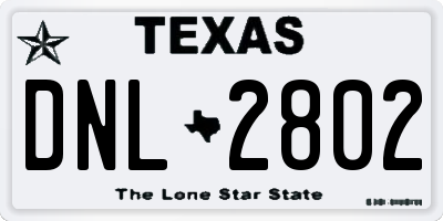 TX license plate DNL2802