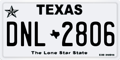 TX license plate DNL2806