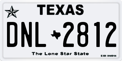 TX license plate DNL2812