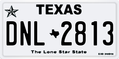 TX license plate DNL2813