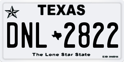 TX license plate DNL2822
