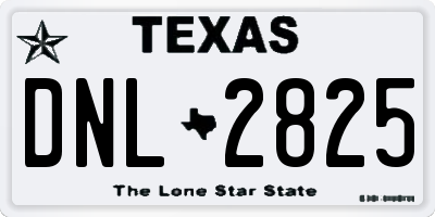 TX license plate DNL2825