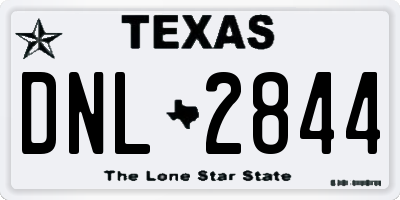 TX license plate DNL2844