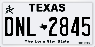 TX license plate DNL2845