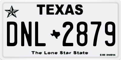 TX license plate DNL2879