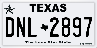 TX license plate DNL2897