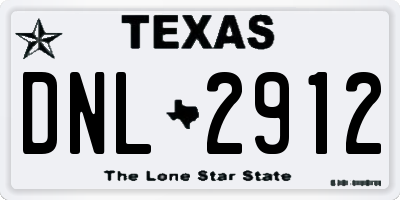 TX license plate DNL2912