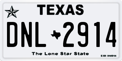 TX license plate DNL2914