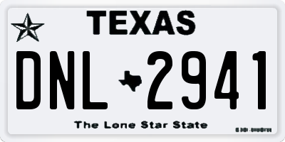 TX license plate DNL2941