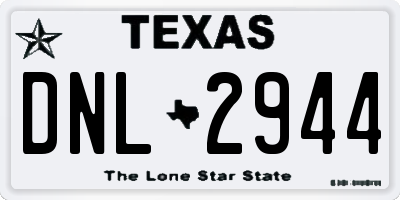 TX license plate DNL2944