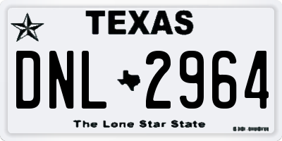 TX license plate DNL2964