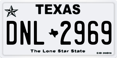 TX license plate DNL2969