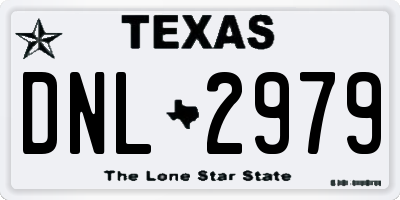TX license plate DNL2979
