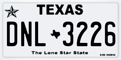 TX license plate DNL3226