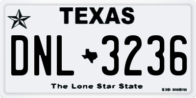 TX license plate DNL3236