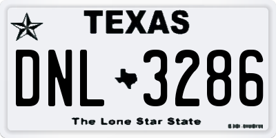 TX license plate DNL3286