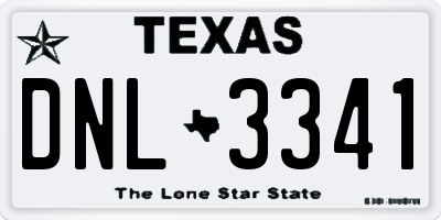 TX license plate DNL3341