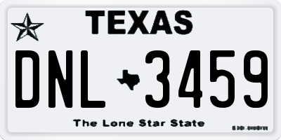TX license plate DNL3459