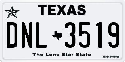 TX license plate DNL3519
