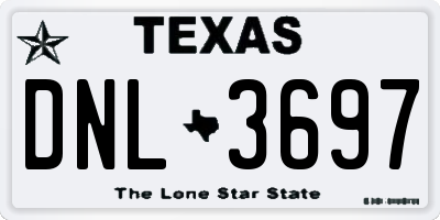 TX license plate DNL3697