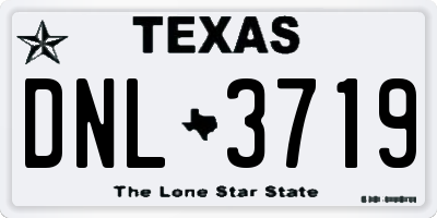 TX license plate DNL3719