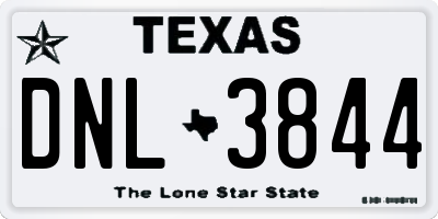 TX license plate DNL3844