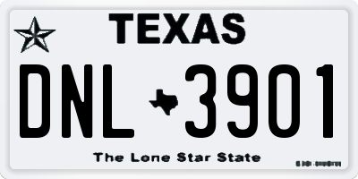 TX license plate DNL3901