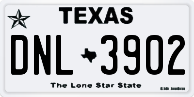 TX license plate DNL3902