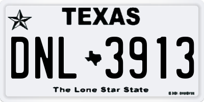 TX license plate DNL3913