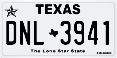 TX license plate DNL3941