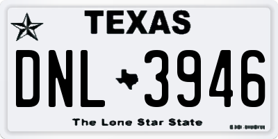 TX license plate DNL3946