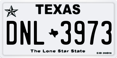TX license plate DNL3973