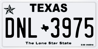 TX license plate DNL3975